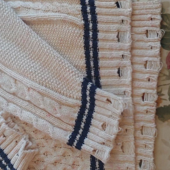 Pilcro by Anthropology Cable-Knit Women's Sweater in Cream size Medium - Picture 15 of 16